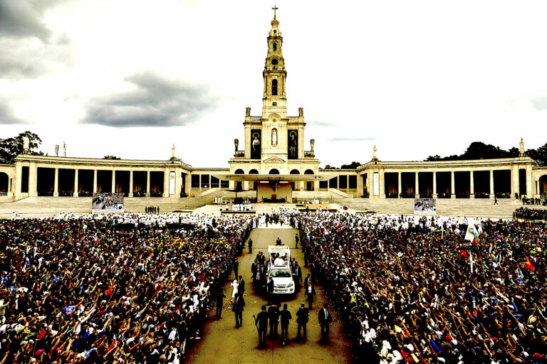 Pope Francis in his popemobile leaves at the end of a Mass where he canonized shepherd children Jacinta and Francisco Marto at the Sanctuary of Our Lady of Fatima, Saturday, Friday, May 13, 2017, in Fatima, Portugal. On Friday, May 17, 2024, the Vatican will issue revised norms for discerning apparitions "and other supernatural phenomena," updating a set of guidelines first issued in 1978. (Paulo Novais/Pool Photo via AP, File)